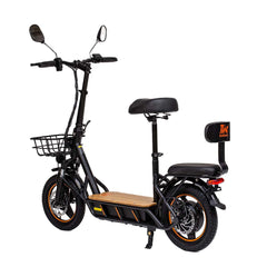 Comfortable Kukirin C1 Pro electric bike with seat for adult riders
