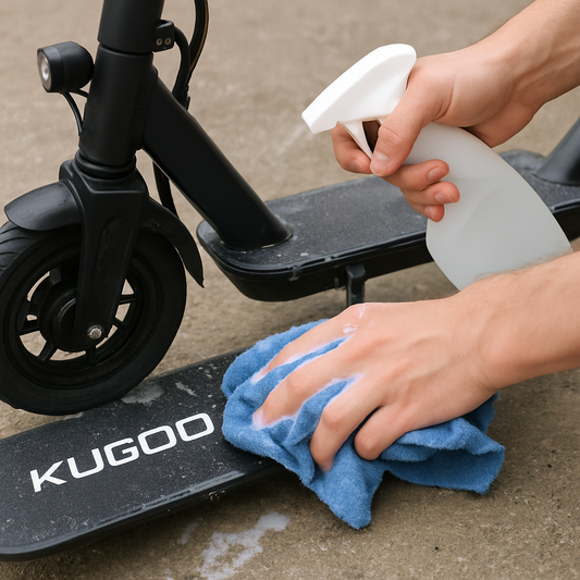 Cleaning a Kugoo scooter