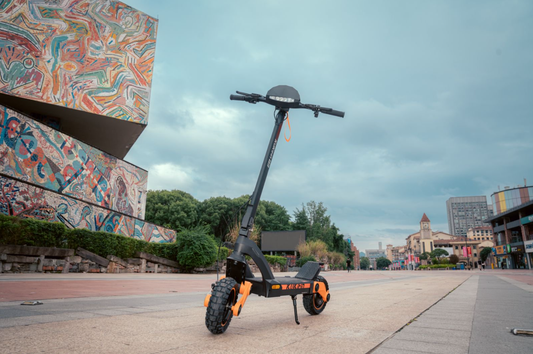 Kukirin G3 off-road electric scooter on city street