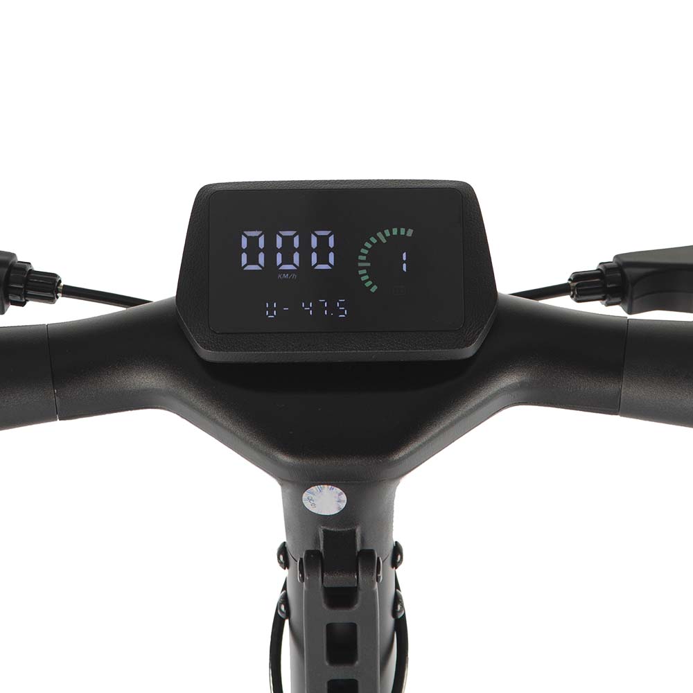 Kukirin A1 electric scooter screen showing speed and battery info