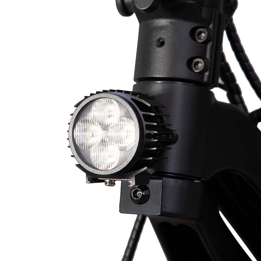 Adult electric scooter G2 Master 2025 headlight close-up, fast e-scooter, 1082Wh battery, 70km range