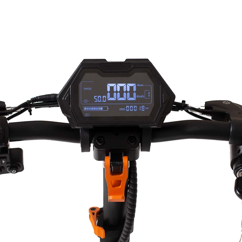 Kukirin G2 Pro electric scooter display screen detail for adults with speed and battery indicator
