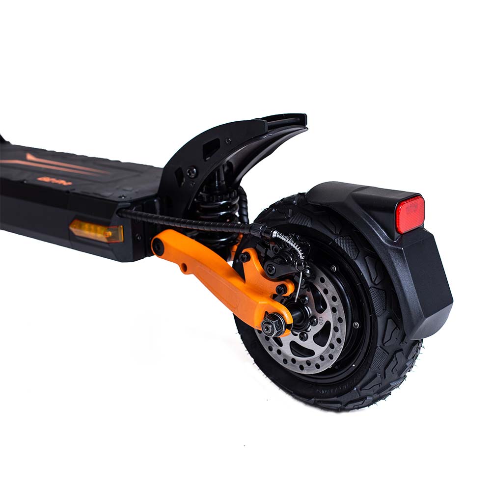 Kukirin G2 Pro electric scooter rear wheel detail with powerful 600W motor and 55km range