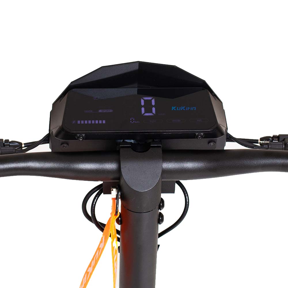 Close-up of Kukirin G3 e-scooter digital display, electric scooter adults, fast and easy-to-read dashboard