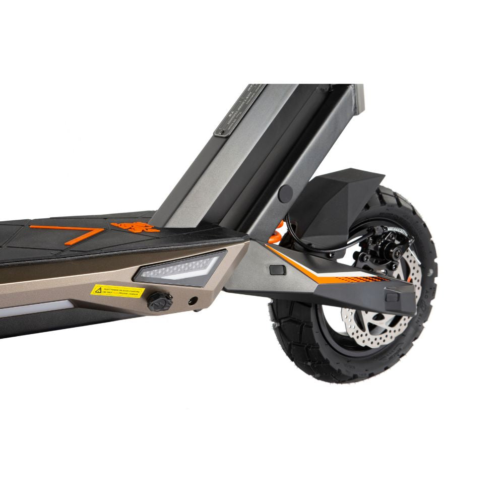 Kukirin T3 side lighting strip close-up, modern electric scooter adults