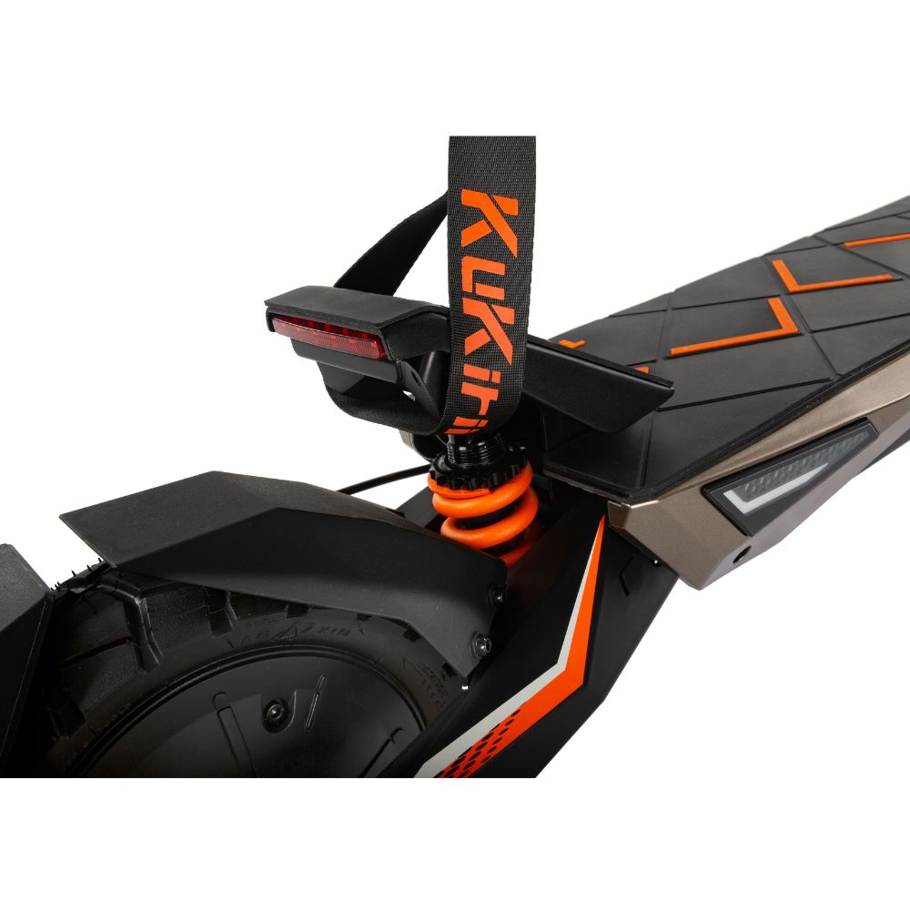 Kukirin T3 suspension spring close-up, smooth ride electric scooter adults