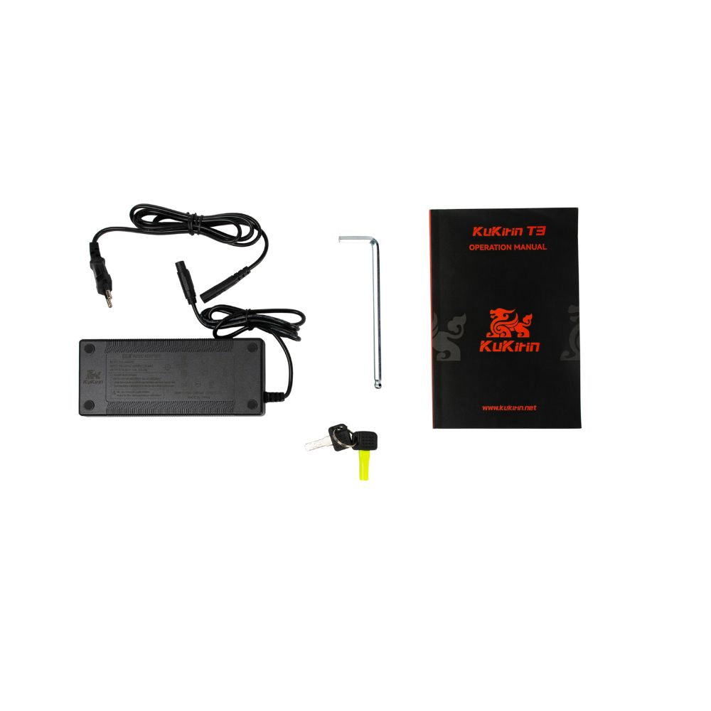 Kukirin T3 2025 accessory kit display, electric scooter parts and tools