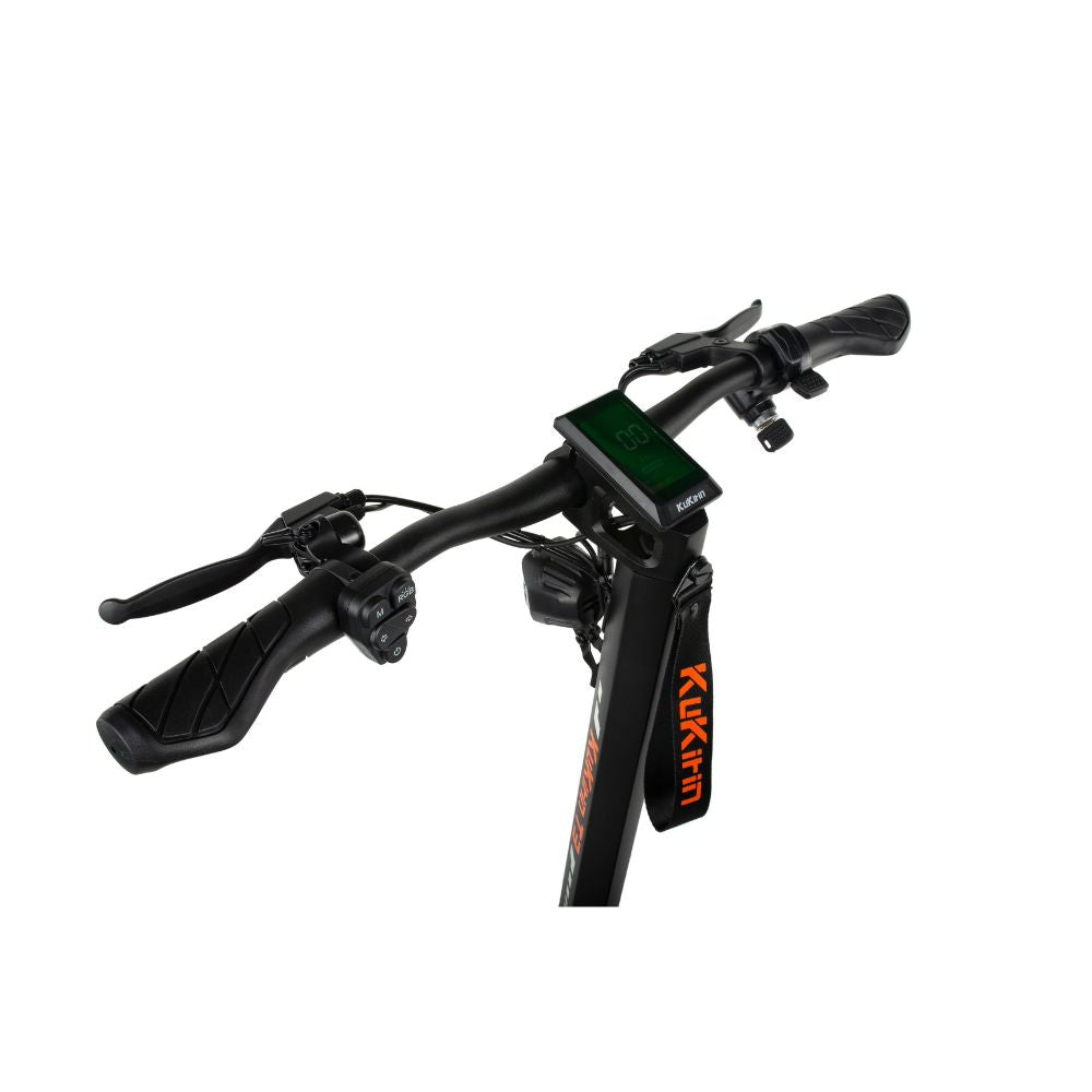 Kukirin T3 electric scooter handlebar close-up, durable e scooter for adults