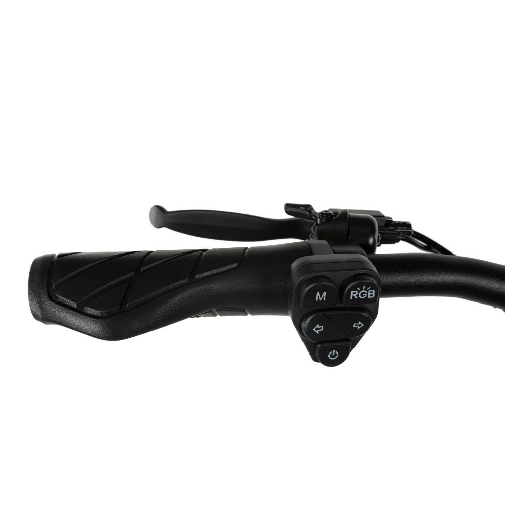 Kukirin T3 handle grip detail shot, comfortable adult electric scooter