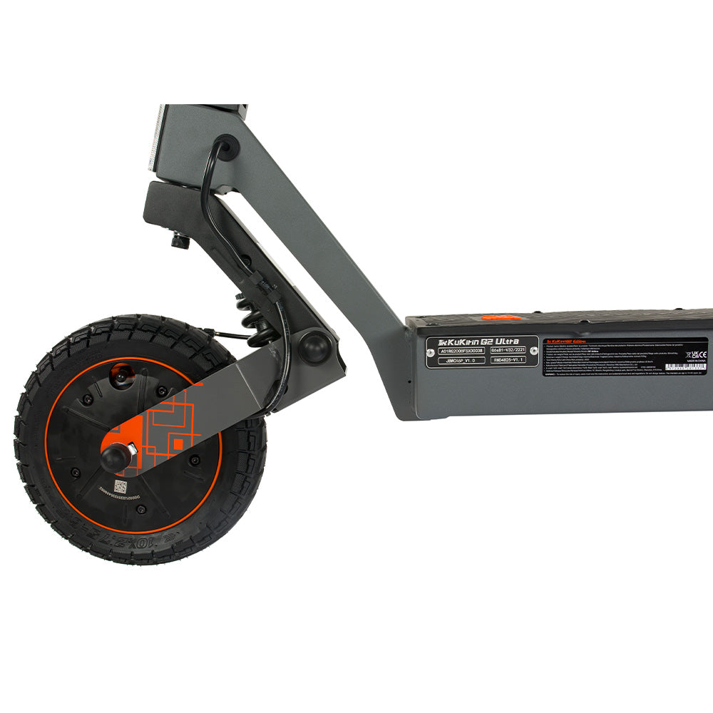 Kukirin G2 Ultra front wheel close-up fast electric scooter for adults