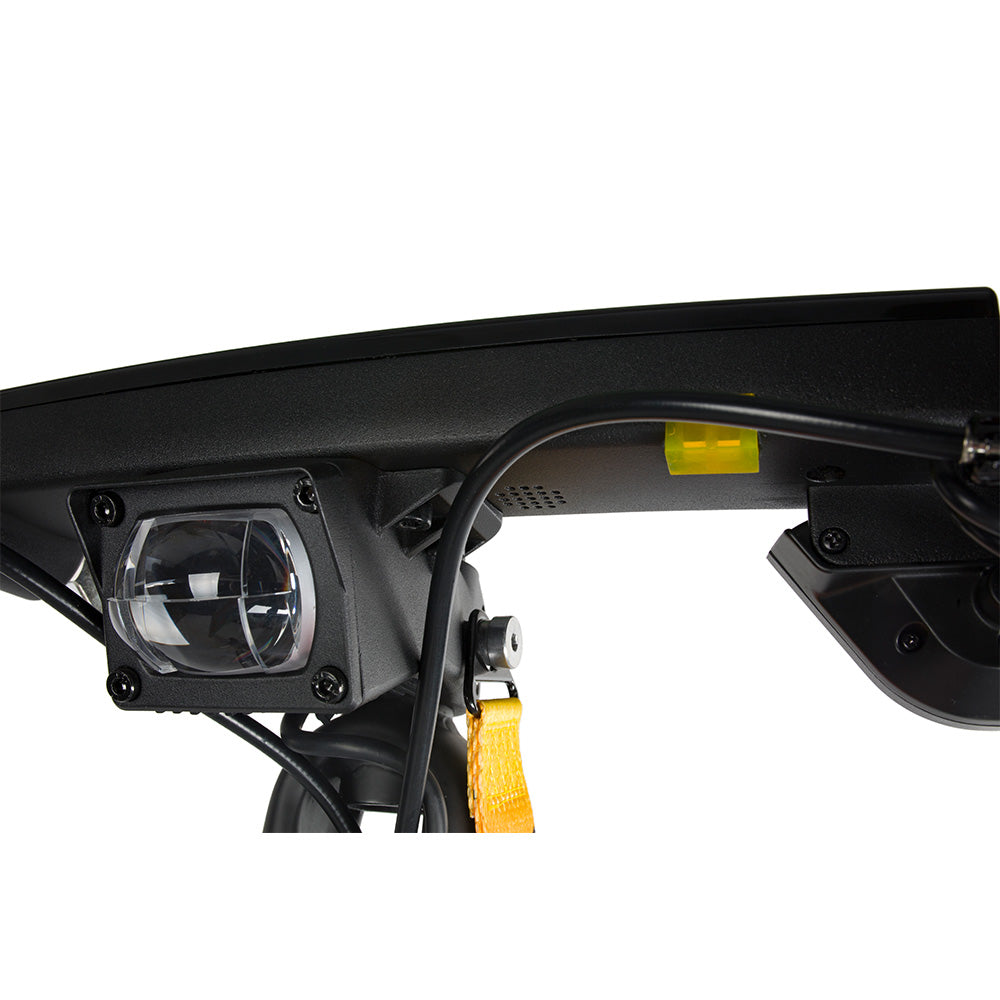 Kukirin G2 Ultra headlight close-up bright LED lights for night riding