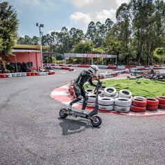 Fast electric scooter for adults designed for commuting and long-distance rides